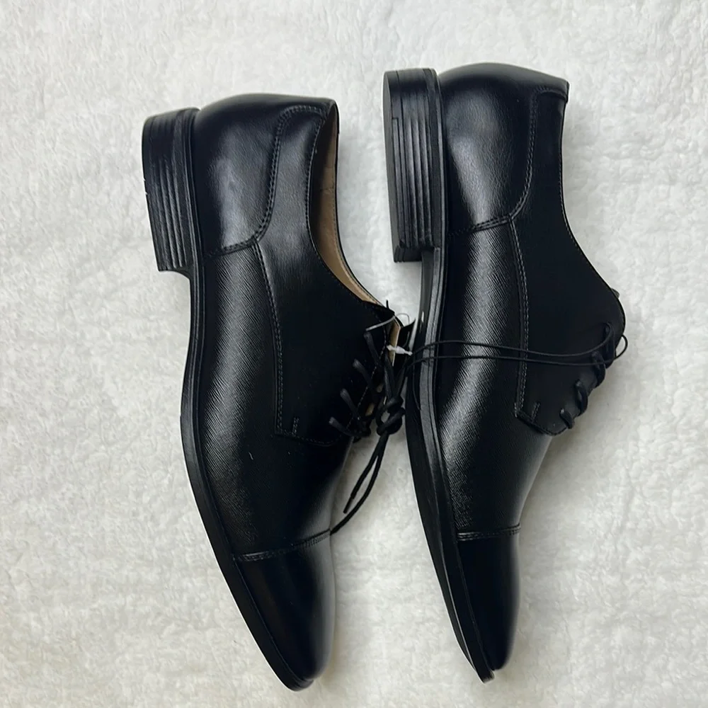 jf j.ferrar NWT-Black Oxfords Polished Leather Formal - Picture 4 of 9